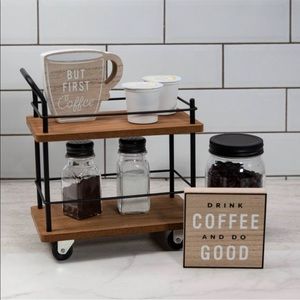 Target bullseye mini bar coffee cart, tiered tray
